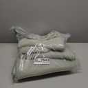 Madeals Memory Foam Bath Mat Set 4 Piece with Toilet Lid Cover and Combo Rug Sage Green (20"x 32"/16"x 24"/Contour/Lid Cover)