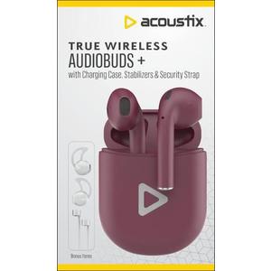 Acoustix™ True Wireless Earbuds - Burgundy