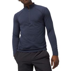 lululemon Mens Metal Vent Tech 1/2 Zip Long Sleeve Shirt (X-Large, Mineral Blue/True Navy)