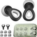 Ear Plugs for Sleeping Noise Cancelling,Soft Silicone Reusable Ear Plugs for Noise Reduction(24dB),High-Fidelity Hearing Protection,Customizable Fit for Sleep,Deep Focus,Concerts & Travel (Black)