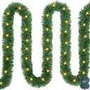 Artificial Christmas Garland, Soft Pine Xmas Garland, Christmas Collection, 15 Feet Christmas Greenery Garland Festive Home Decor for Indoor or Outdoor Use