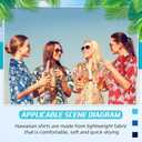 Jeyiour 4 Pcs Mens Hawaiian Shirts Unisex Summer Casual Short Sleeve Button Shirts Printed Tropical Vacation Clothing(Classic,XL)