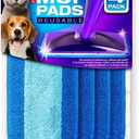 Reusable Mop Pads Compatible with Swiffer WetJet (4 Pack) - Microfiber Mop Refill for Wet Mopping Cloths - Hardwood Floor Cleaning Spray Pads are Reusable Replacements (Blue (Wet/Dry)
