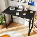 DUMOS 40 Inch Office Small Computer Desk Modern Simple Style Writing Study Work Table for Home Bedroom - Wood Black
