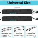 31''Soft Roof Rack Pads for Various Crossbars with Two 15' Premium Scratch Resistant Silicone Buckle, PP Rope,Quick Loop and Storage Bag, for SUPs, Surfboards, Kayaks, Canoes Includes Storage Bag