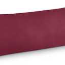 Bedsure Body Pillow Case Cover - Burgundy Brushed Microfiber Long Pillow Cases, Ultra Soft and Cozy Body Pillowcase with Envelope Closure for Kids, Wrinkle, Fade Resistant, 1 Pack, 20x54 Inches