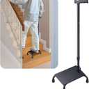 Aliseniors Adjustable Stair Climbing Cane for Seniors, 400 lbs Step Assist Aid for Walking Up & Down Stairs, Stability Walking Sticks and Mobility on Stairs, Stair Lift Walker Cane for Balance