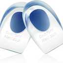 Heel Cups for Achilles Tendonitis & Plantar Fasciitis - 2 Pack Gel Shoe Inserts for Heel Pain Relief, Arch Support, for Women & Men