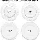 MAONAME 13" Gold Charger Plates, Round Reef Chargers for Dinner Plates, Plastic Plate Chargers Bulk for Table Setting, Wedding Decor, Set of 50, Large