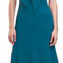 JS Collections Women's Chelsea Asymmetrical Cocktail (8, Deep Teal)