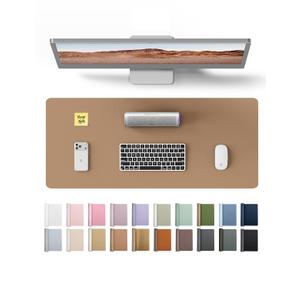 YSAGi Leather Desk Protector, Office Mat, Large Mouse Mat, Non-Slip PU Leather Blotter, Laptop Desk Mat, Waterproof Writing Pad for Office and Home(Khaki, 63" x 24")