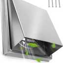 Stanbroil 4 Inch Wall Vent Exhaust Cover, Stainless Steel External Extractor Dryer Cushioned Non-Return Flap, Outside Airflow Vent Replacement Hood