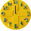 Kids' Creative STEM Educational Building Block Toy, Building Block Display Case, Fun Assembly Toy for Boys Aged 7 8, DIY Building Block Wall Clock, Craft Kit Set Birthday Gift for Kids Aged 9 10 12