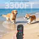 Dog Shock Collar with Remote Control, 3300FT Dog Training Collar with Beep/Vibration/Shock, Security Lock, IPX8 Waterproof Ecollar Rechargeable for Medium Large Dogs