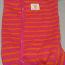 TONY HOBY Dog Pajamas, Female/Male Dog 4 Legged Pajamas, Soft Cotton Dogs Jumpsuit with Stripes (Rose Red&Orange, Girl, XL)