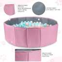 Dog Ball Pit, Foldable Balls Pit for Dogs, Balls Pit for Dog, Ball Pit for All Types of Dogs, Suitable for Indoor and Outdoor Activities (39.37inches in Diameter,Pink,No Ball Included)