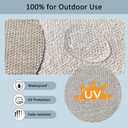 19"x19" Outdoor Universal Cushion Set of 1, Patio Cushions with Handles & Ties, Water-Proof Stain-Resistant UV Resistant Weather Resistant High Resilience Foam,Natural Linen