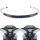 FATECIM Windshield Trim LED Light with Running Light & Sequential Turn Signals for Harley Touring Street Glide Ultra Limited Electra Glide FLHX FLHTK 2014-2023 (Black Windscreen Trim, Smoke Lens)