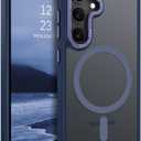 BENTOBEN Magnetic for Samsung Galaxy S24 Plus Case [Compatible with Magsafe] Translucent Matte Slim Thin Shockproof Anti-Yellow Women Men Protective Phone Cover for Galaxy S24 Plus 6.7", Navy Blue