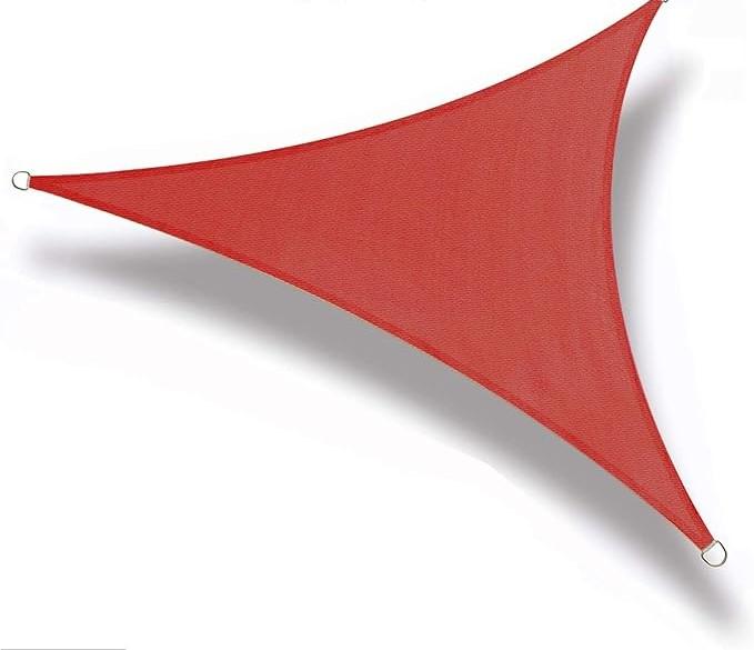 LOVE STORY 16' x 16' x 16' Triangle Sun Shade Sail Canopy Sunshade for Outdoor Patio Garden Backyard, Terra Red 