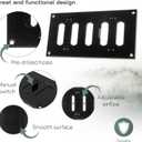 Vent Systems 8" x 4" Inch (Outer Dimensions) Metal Air Vent Grille - Black Adjustable Register Vent Cover - Open/Close Air Supply Intake Wall Vent - Heating/Cooling Ceiling Grille for House, Garage