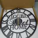 Lbc.JzJu 20inches/ 50cm Wall Clocks Roman Numeral Battery Powered No Ticking Silent Modern Unique Metal Wall ClocksSuitable Living Room Kitchen Bedroom Fireplace Office Farmhouse