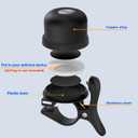 Bicycle Bell for AirTag 120dB, Bike Mount for AirTag GPS Tracker Waterproof Classic Brass Holder Hides Under Bike Bell Anti-Theft