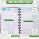 2025 Planner, Weekly & Monthly Planter 2025, Jan. 2025 - Dec. 2025, 12 Monthly Planner for Daily Organizing, Hardcover Calendar Sized 8.5" x 6.1", Pink & Purple Flowers (Style C)