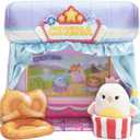 Squishville Mini-Squishmallows Cinema Playset - Includes One 2-Inch Plush, Pretzel Chair, Popcorn Bucket - Irresistibly Soft, Colorful Plush