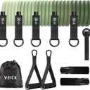 VEICK Resistance Bands, Exercise Bands, Workout Bands, Resistance Bands for Working Out with Handles for Men and Women, Exercising Bands for Fitness Weights Work Out at Home (Green)