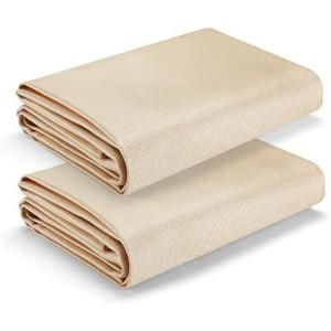 2 Pack Welding Blanket, 4x6 ft Heat Resistant Fire Blanket with Brass Grommets, Welding Blanket Fireproof, Heavy Duty Fiberglass Welding Mat for Grill, Smoker, Camping, Industrial Use