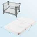 Ganondorf 38"X26" Trifold Pack and Play Mattress Pack N Play Mattress Dual-Sided Memory Foam Baby Mattress Pad