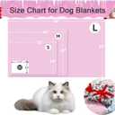 Stuffed 3pcs Premium Soft Dog Blankets for Small Dogs, Cat Blanket Calming Washable for Bed Couch Crate Protection Cover, Dog Puppy Kitten Essentials Christmas Dog Gifts, 24 * 16 inches, Pink