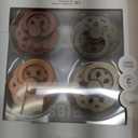 BIBS Boheme Soother 4-Pack | BPA Free Dummy Pacifier | Round Nipple | Natural Rubber Latex | Made in Denmark | Size 6-18 Months | Peach Mix