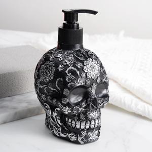 Skull Soap Dispenser with Rust Proof Pump, Refillable Liquid Hand Lotion Bottle for Bathroom, Bedroom and KitchenNew Upgrade . (Skull Pattern-2)