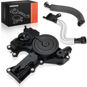 A-Premium PCV Valve Engine Crankcase Vent Valve Oil Separator Breather Hose Kit Compatible with Audi A3 A4 A5 Q5 TT & Volkswagen Jetta Passat Tiguan Beetle GTI CC Eos, 1.8L 2.0L, Replace# 06H103495B
