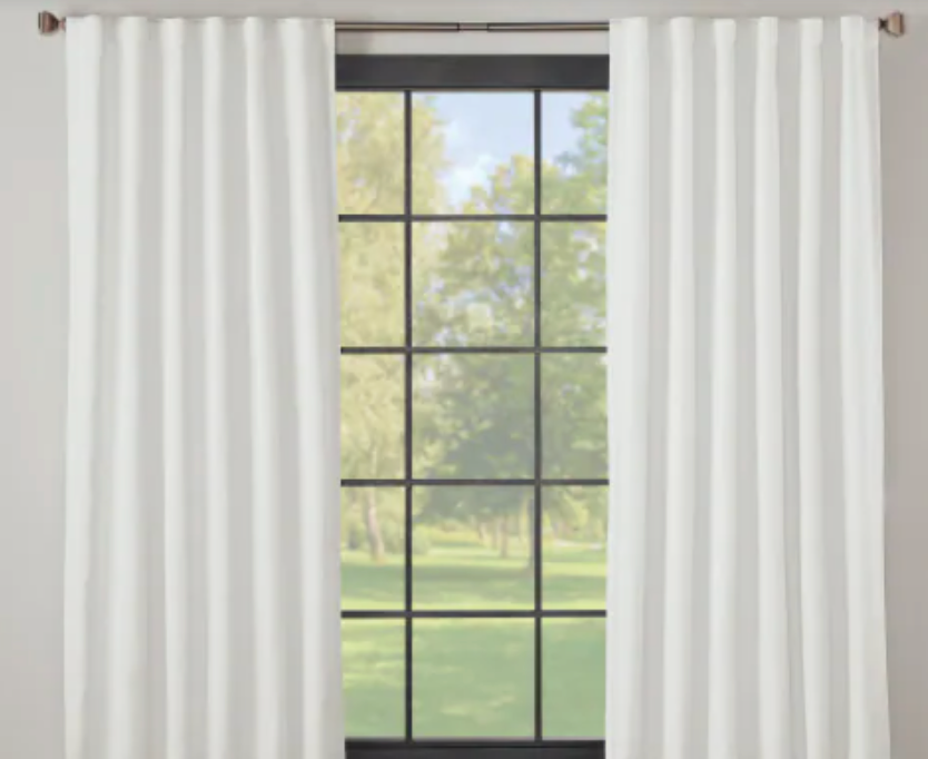 Modavari Home Fashions Shangrila Back Tab Blackout Single Window Panel, 52x84