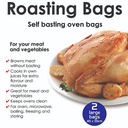 Planit Products Oven Roasting Bags Large 2pk One Colour (One Size), 2 Large Bags 18x22" 