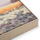 Metal Floating Frame for 24x24 Stretched Canvas with 1.5" Deep, DIY Floater Frames for Flower Floral Pop Fun Art Prints Painting, Kitchen Dining Room Accent Decor, No Glass & Back (Natural) (Natural wood-grain)