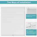 MYshade Cordless Cellular Window Shades No Tools No Drill Blackout Blinds for Indoor Windows Size 19" Wide X 64" Height White Room Darkening Window Blinds for Bedroom, Bathroom, Kitchen, Living Room