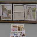 ZEEYUAN 4x6 Rotating Picture Frame Desktop Rustic 4x6in Wooden Photo Frames, Double Side-Display 6 Photos, Floating 4x6 Collage Family PictureFrame for Tabletop Display