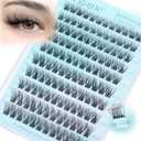 Zegaine Self Adhesive Eyelashes Natural Self Adhesive Lash Clusters Wispy Pre Glued Lashes Natural Look Cluster Eyelash Extensions C-Curly Glueless Lash Clusters Reusable No Glue Needed 10-16MM 120Pcs