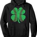 St Patricks Day Shamrock Baseball Saint Paddy's Pullover Hoodie, Small