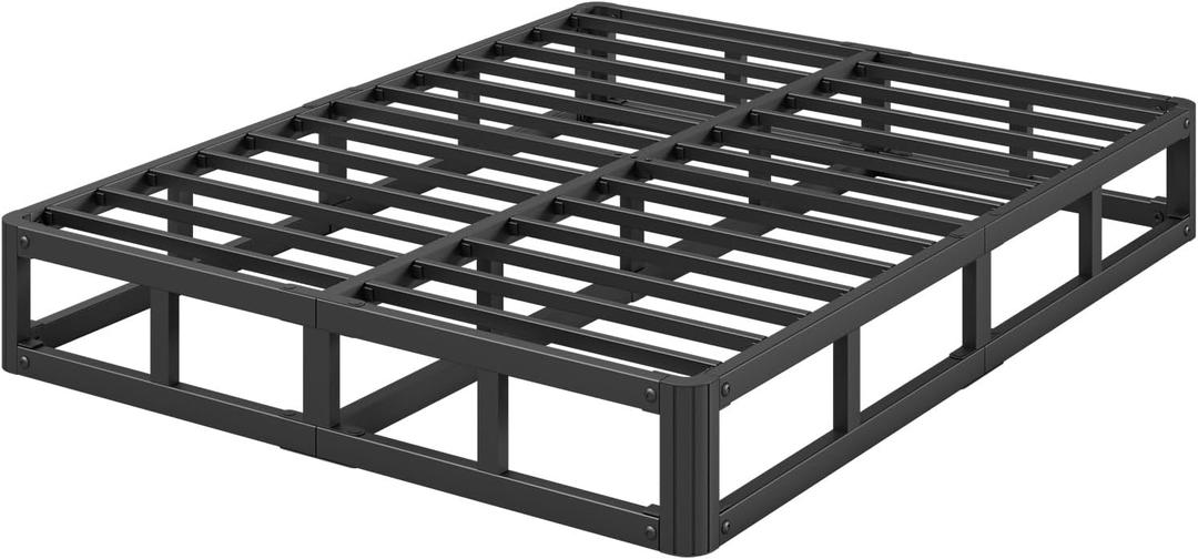 7 Inch High Metal Queen Bed Frame, Heavy Duty Bed Frame Queen Size No Box Spring Needed, Easy Assembly, Noise Free, Sturdy, Low Profile