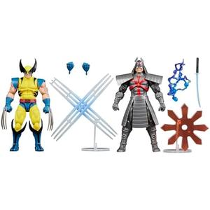 Marvel Legends Series Gamerverse Wolverine vs Marvel's Silver Samurai, Retro Video Game -Inspired Collectible 6-Inch Action Figures 2Pcs