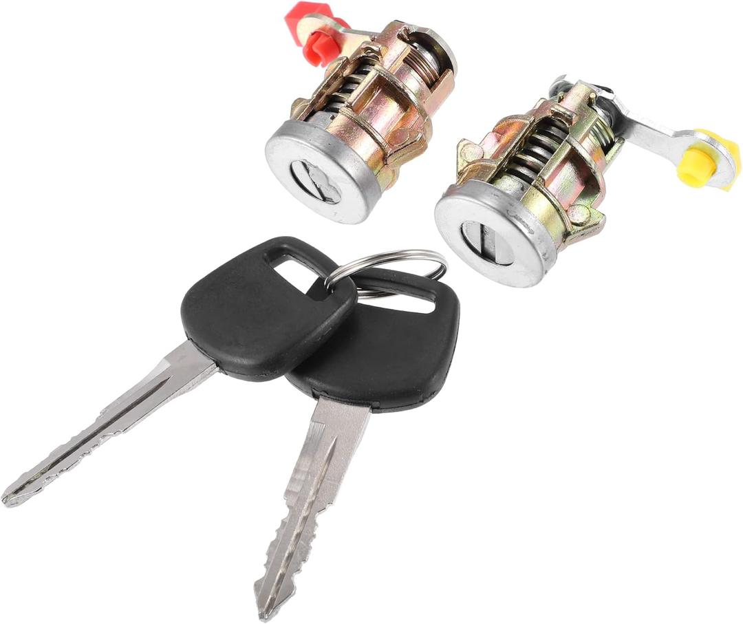 X AUTOHAUX 1 Set Door Lock Cylinder with Keys for Toyota Camry 1992-1996 2.2L 3.0L - Anti Rust
