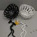 Pmsanzay 4 Pack Wall Mount Hanging Wig Stand, Wig Drying Holders, Plastic Wigs and Hats/Cap Rack Styling Drying Display Hangers, hold the shape of the wig and are EASY TO MOUNT. (2 Black+2 White)