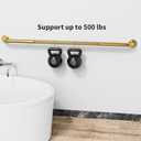 2 Pack 47 Inch Brushed Gold Extra Long Knurled Anti-Slip Shower Grab Bar