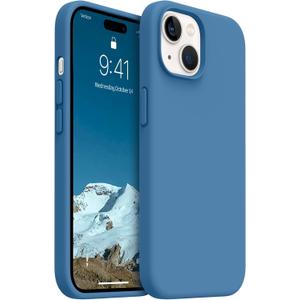 AOTESIER Compatible with iPhone 15 Case, Full Body Food-Grade Silicone Wear-Resistant, Anti-Drop Protection with Soft Anti-Scratch Microfiber Lining Phone Case for iPhone 15, 6.1 inch, Azure Blue