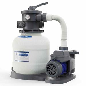 AQUASTRONG 16in Sand Filter Pump for Above Ground Pool with Timer, 3/4 HP Above Ground Pool Pump 3800 GPH for Pools up to 16000 GAL, Pool Filter with 6-Way Valve, Improved Circulation and Filtration